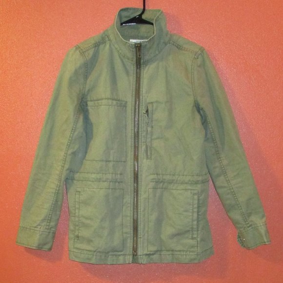 Madewell Woman Medium Military Green Full Zip Multiple Pocket Long Sleeve Jacket - Picture 1 of 7